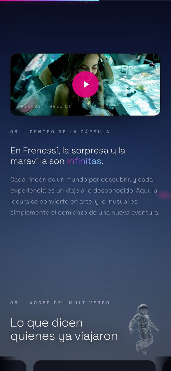 Frenessi: vista en celular