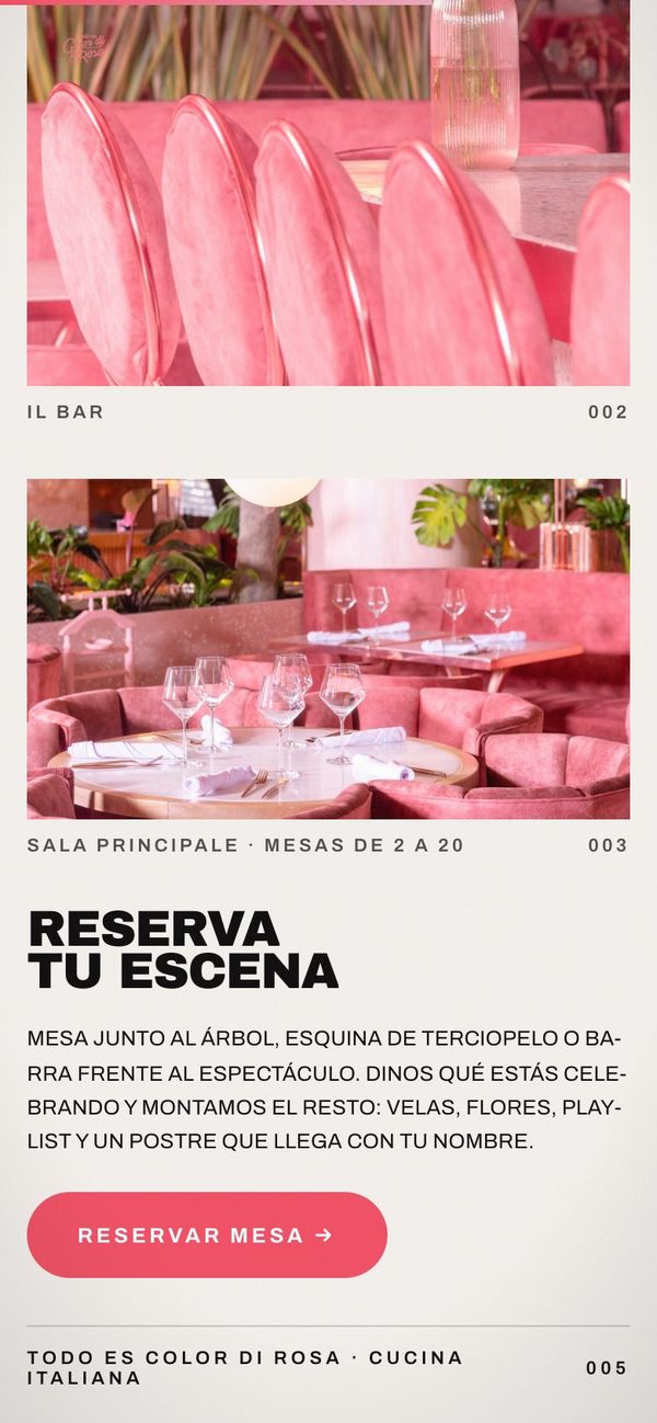 Color di Rosa: vista en celular